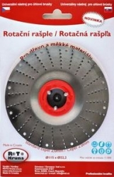 Rotační rašple do úhlových brusek 125mm - standard čepel 2,0mm 