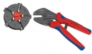 Lisovací kleště MultiCrimp s kruhovým zásobníkem a třemi výměnnými nástavci   Knipex 973301 