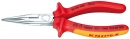 Půlkulaté kleště s břity pro radiotechniku chromované VDE ,160mm Knipex 2506160 