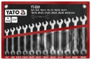 Klíče stranové sada 12 kusů 6-32mm CrV Yato YT0381 