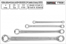 Klíče očkové  torx vnitřní sada  4 kusy E6-E24mm CrV Yato YT0530 