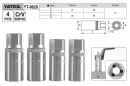 Gola ořechy speciální 1/2" na vytáčení svorníků sada 4 kusy 6-12mm  YATO YT0620 