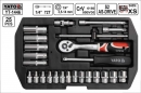 Gola sada  YATO  25 dílů  1/4"  YT1446 