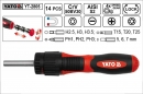 Šroubovák držák bitů Yato sada 14 kusů CrMo  ráčnový  YT2805 