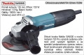 MAKITA úhlová bruska 125mm-720W Akce v příslušenství 1x diamant, 5x řezný flex kotouč