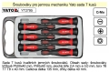 Šroubováky pro jemnou mechaniku Yato sada 7 kusů ploché, křížové, torx YT2795 