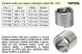 Závitová vložka Heli-coil, V-coil M5 x 0,8 balení 20 kusů YATO