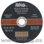 Řezné kot. na nerez 125x1,6x22,2mm 