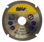 Řezný kotouč na dřevo do úhlové brusky 115mm 