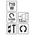 Vrtačka s příklepem 710W YATO YT-82035 